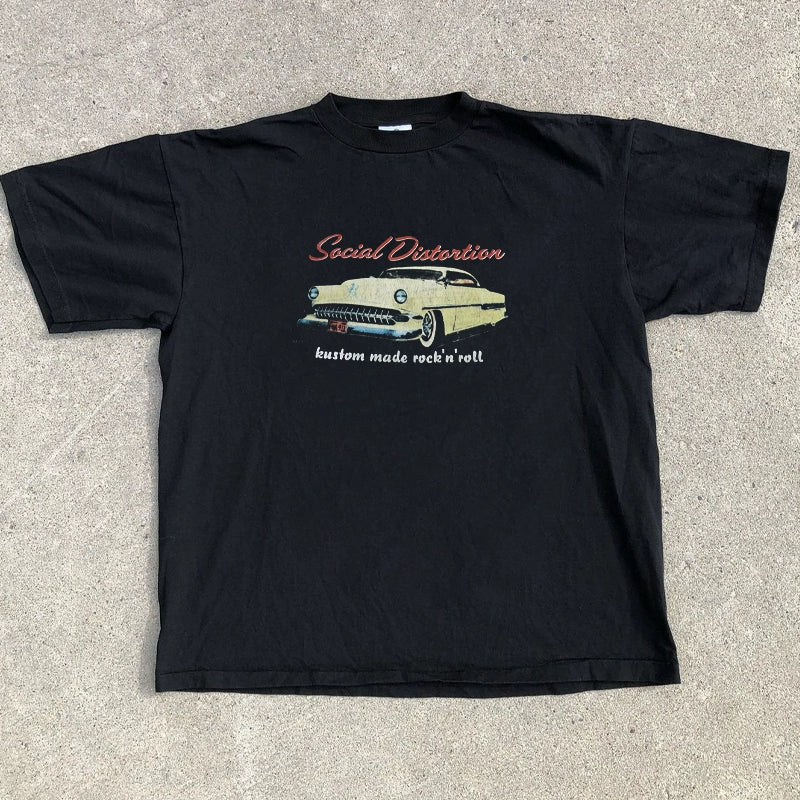 Classic Vintage Car Graphic T-Shirt in Heavy Cotton