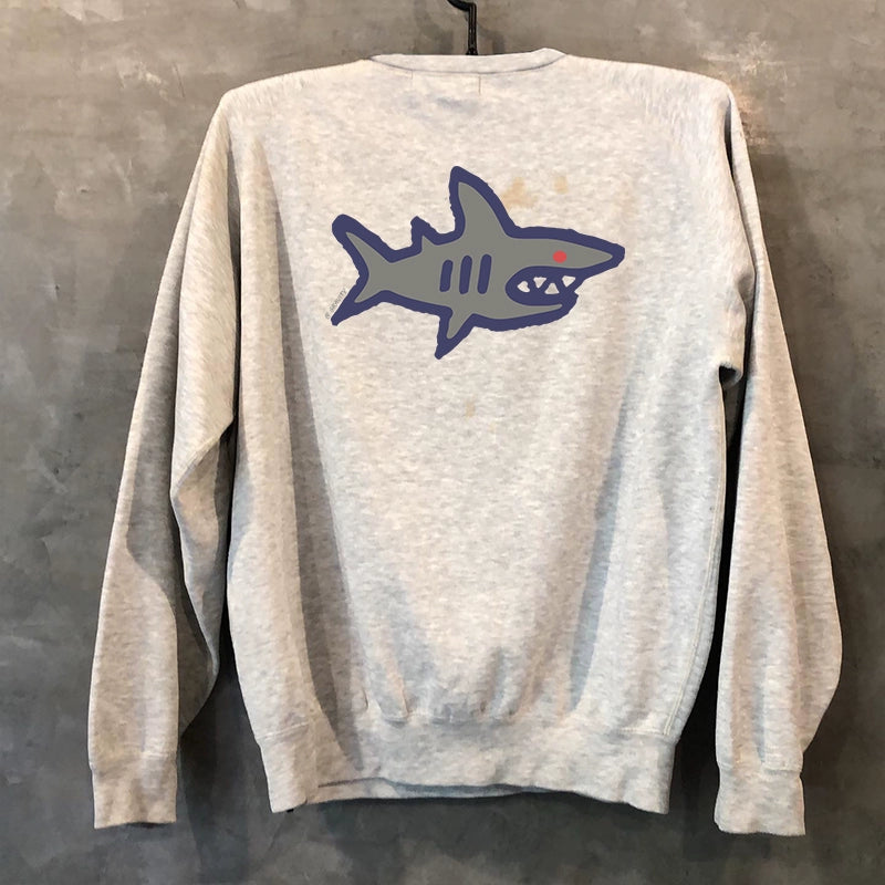 Vintage Red-Eyed Shark Design Sweatshirt