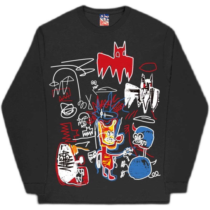 Christmas Graffiti Themed Long Sleeve T-Shirt