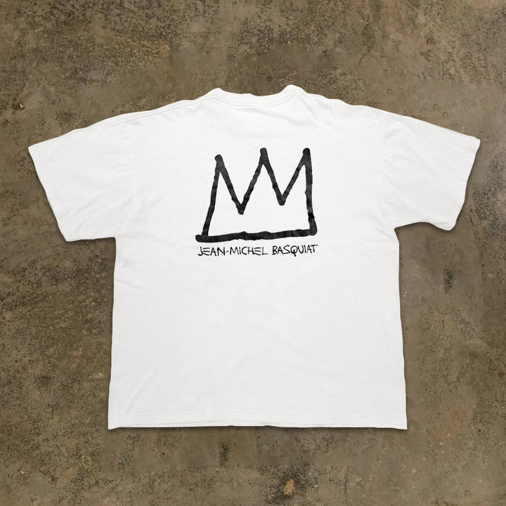 Hand-Painted Oversize Crown T-Shirt for Couples