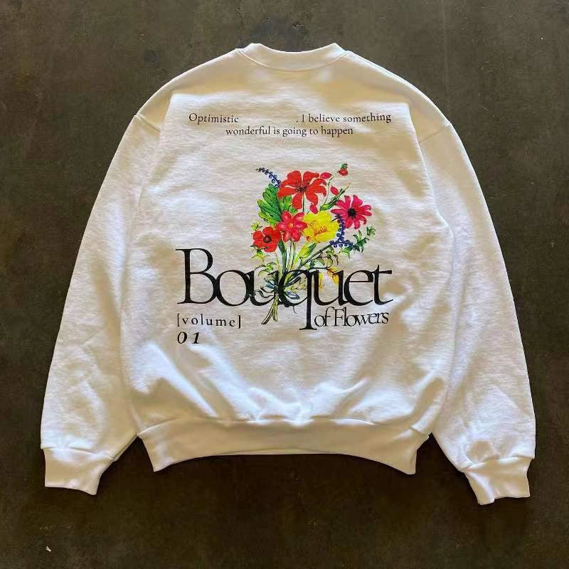 Vintage-Inspired Crew Neck Sweatshirt with Unique Design