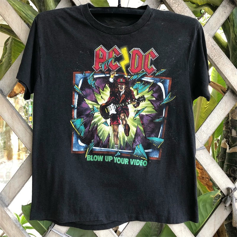 Vintage ACDC Hip Hop Punk Style Cotton T-Shirt