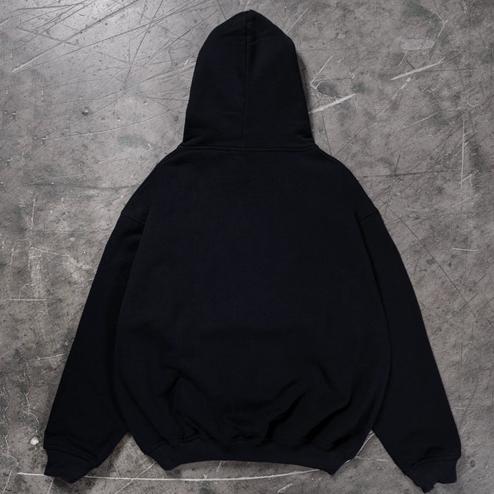 Heavyweight Minimalist Graphic Hooded Cardigan