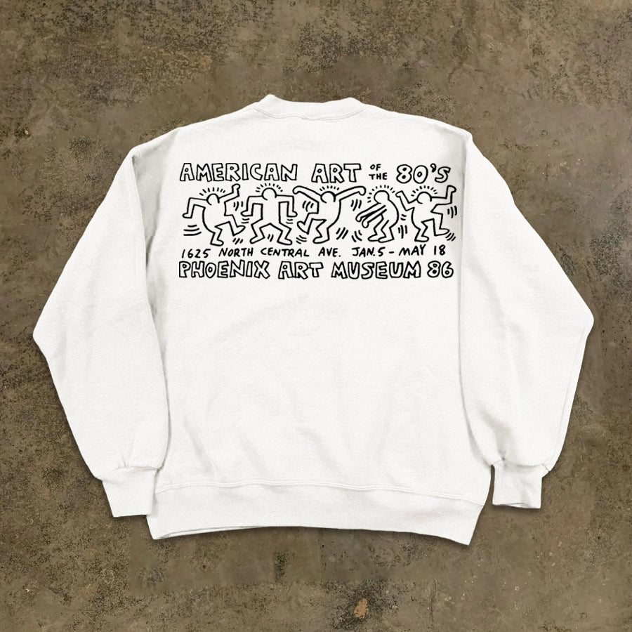 Keith Haring Black & White Graphic Sweatshirt