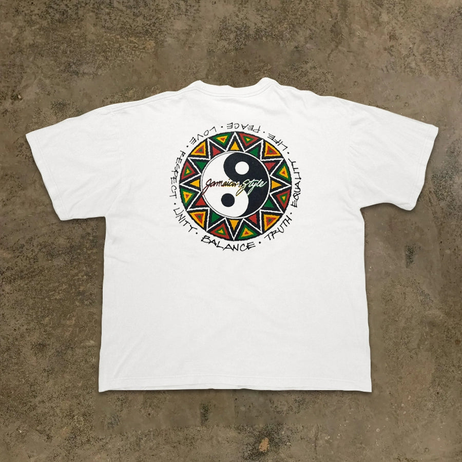 Bold Cotton T-Shirt with Traditional Ba Gua Design