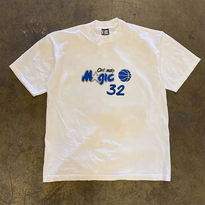 Hong Kong Style Basketball Number 32 Short-Sleeved T-Shirt