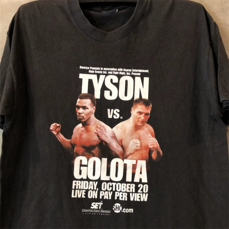 Vintage Tyson vs. Lewis Boxing Champion Portrait T-Shirt