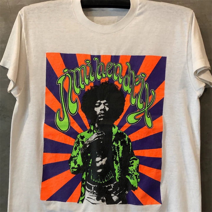 Jimi Hendrix Rock Guitarist Graphic T-Shirt