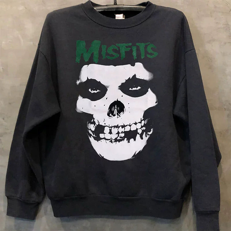 Vintage Misfits Rock Band Long Sleeve Sweatshirt