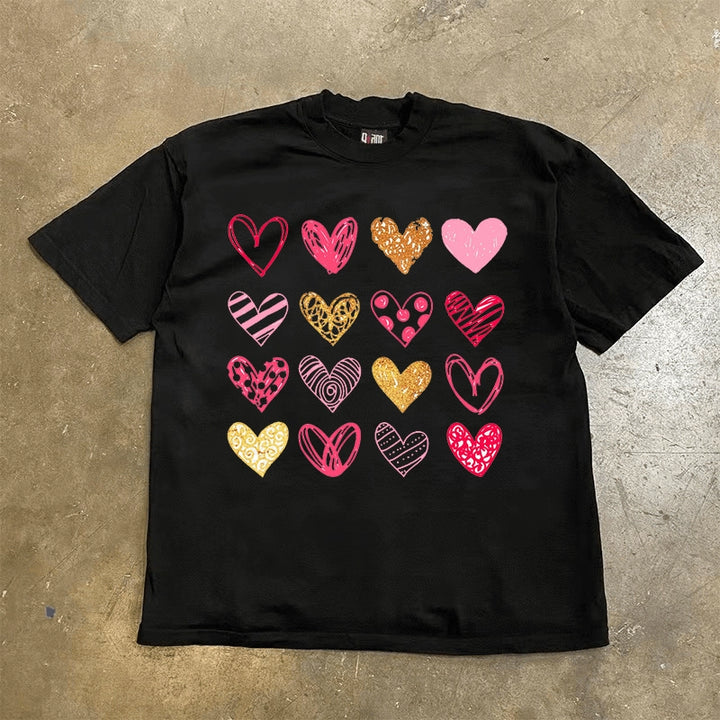 Couple Grid Heart Shirt