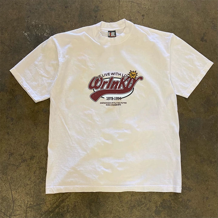 Opaque Vintage Letter Graphic Tee