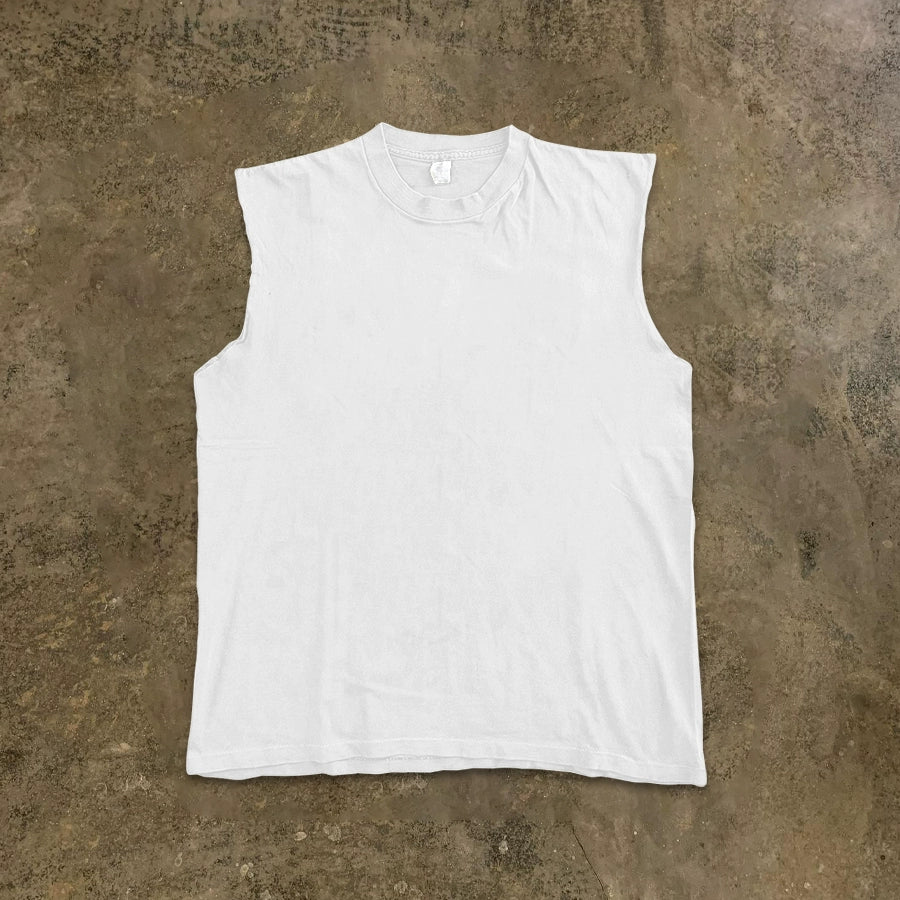 Cotton Statement Sleeveless T-Shirt