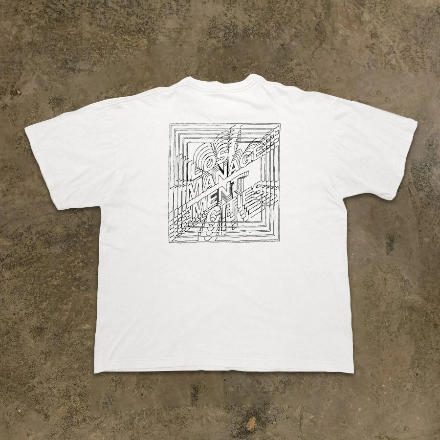 Bold Cotton American Style 3D Letter Design T-Shirt