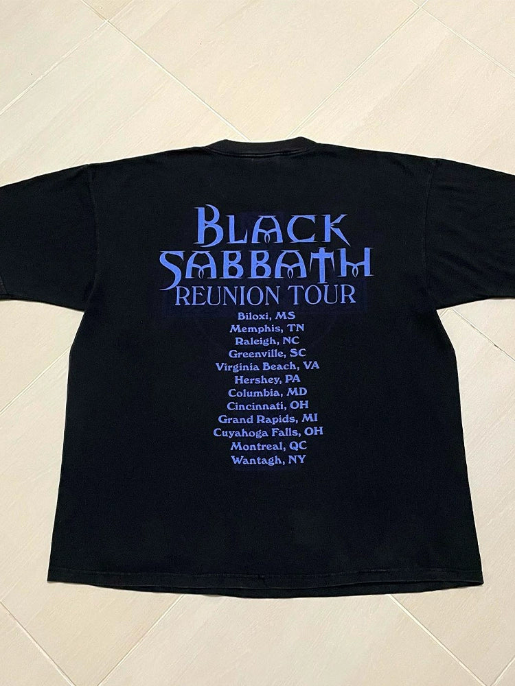 BLACK Sabbath Rock Icon Cotton Short Sleeve Y2K T-Shirt