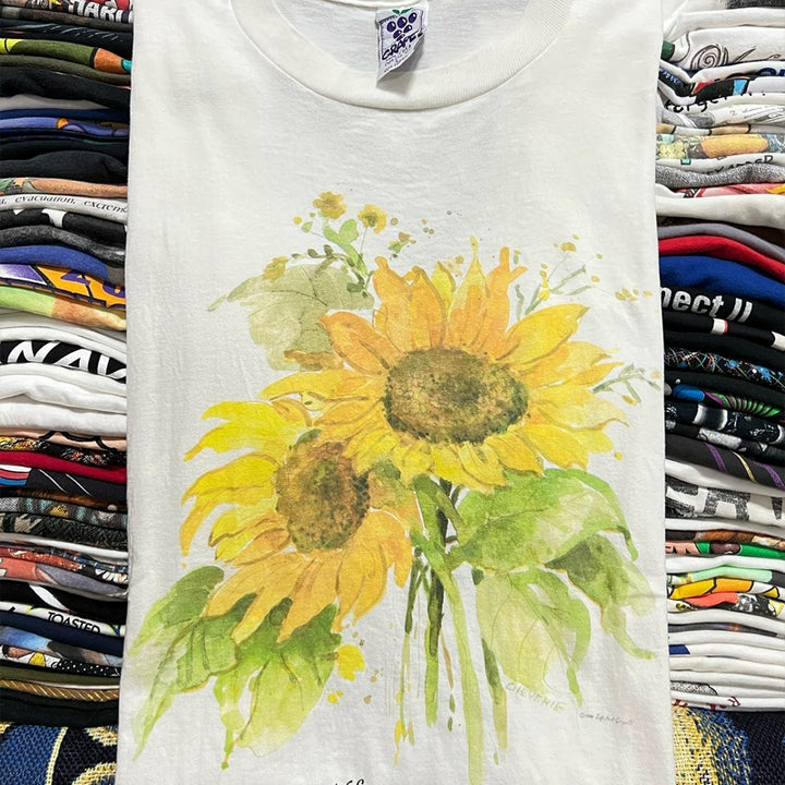 Retro Oil Painting Sunflower T-Shirt