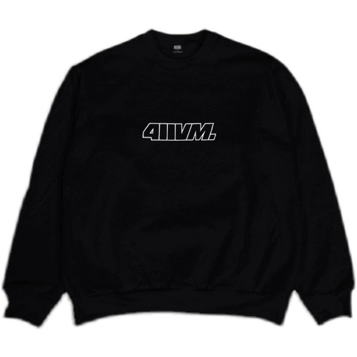 Bold Hollow Letter Design Crew Neck Sweatshirt