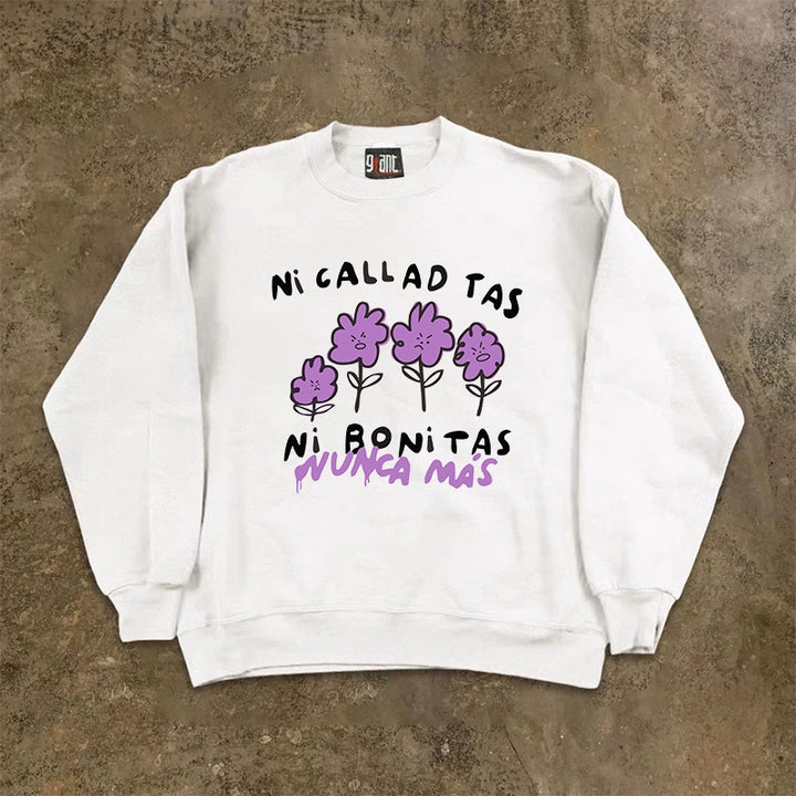 Angry Flowers Vintage Crewneck Sweatshirt