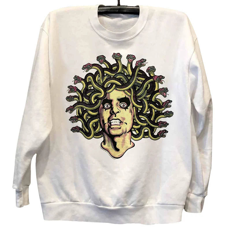 American Retro Street Style Round Neck Sweater by Alice Cooper