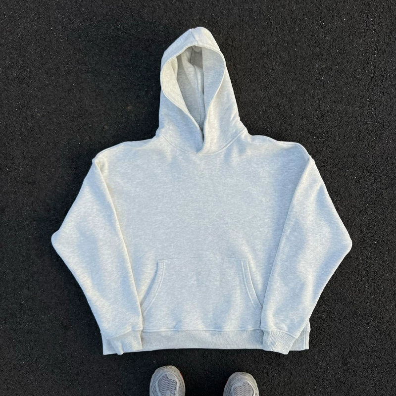 Classic Solid Colour Hoodie with College Style