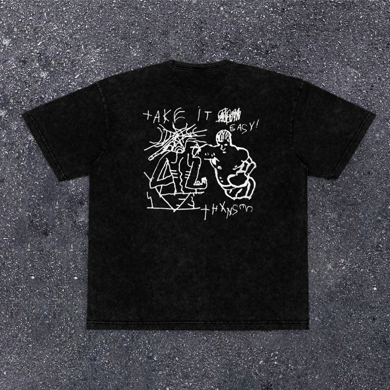 Vintage Washed Cotton Graphic Tee