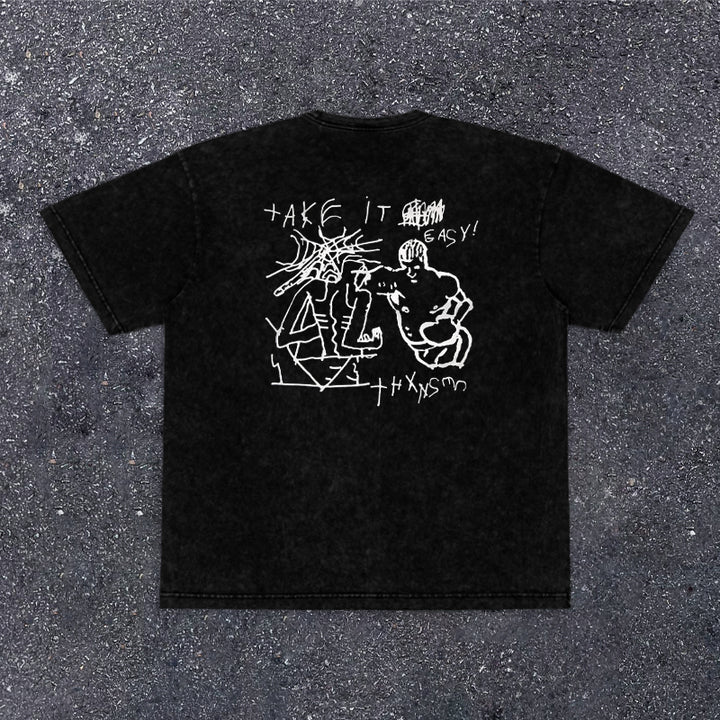 Vintage Washed Cotton Graphic Tee