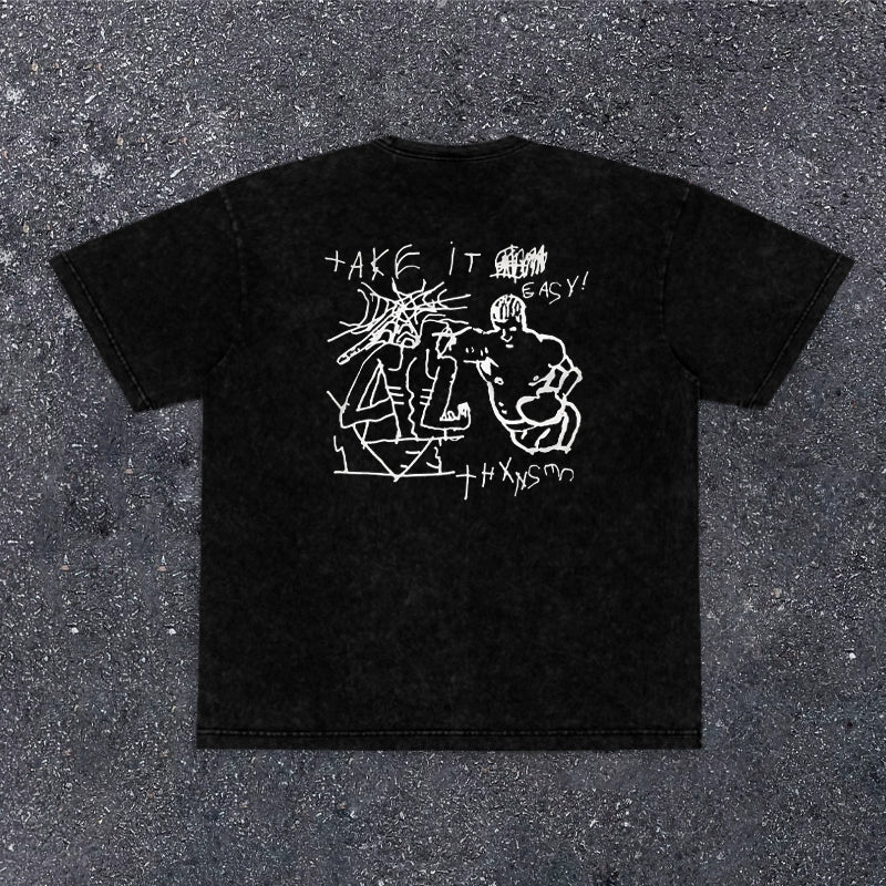 Vintage Washed Cotton Graphic Tee