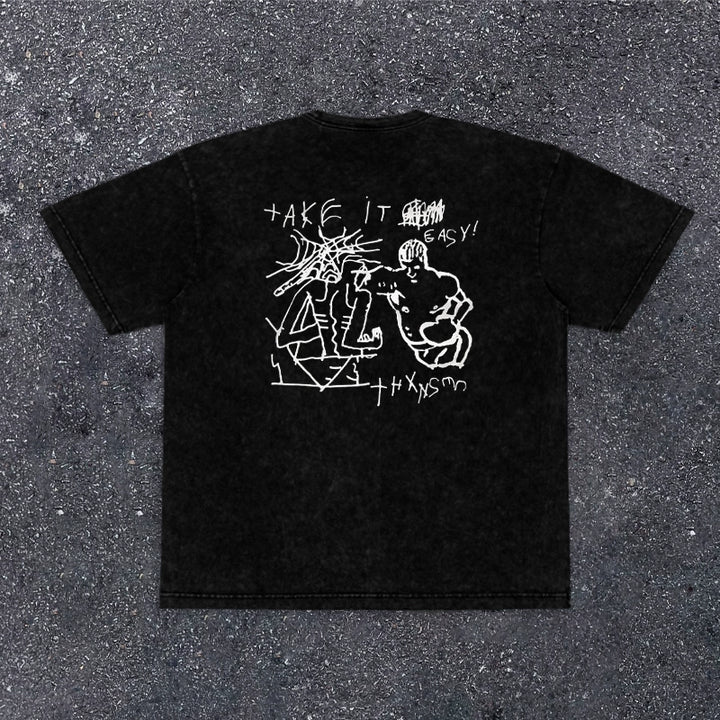 Vintage Washed Cotton Graphic Tee