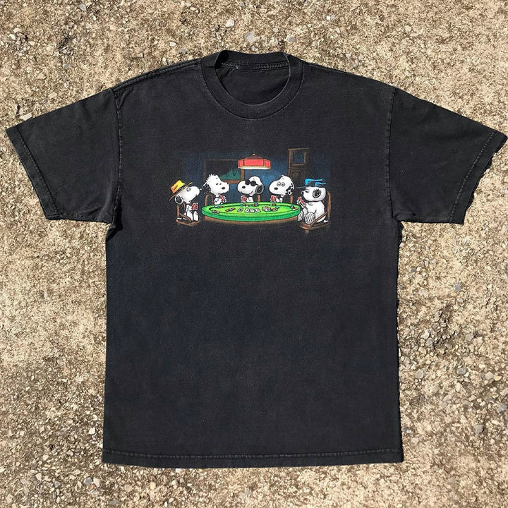 Snoopy-Inspired Trendy Couple's Graphic T-Shirt