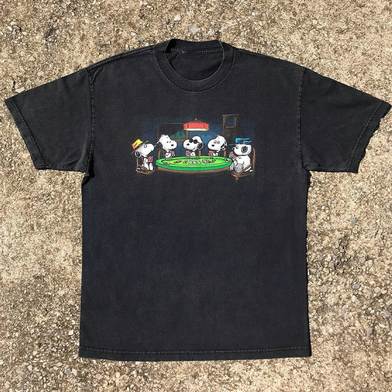 Snoopy Cartoon Anime Inspired Trendy Short Sleeve T-Shirt