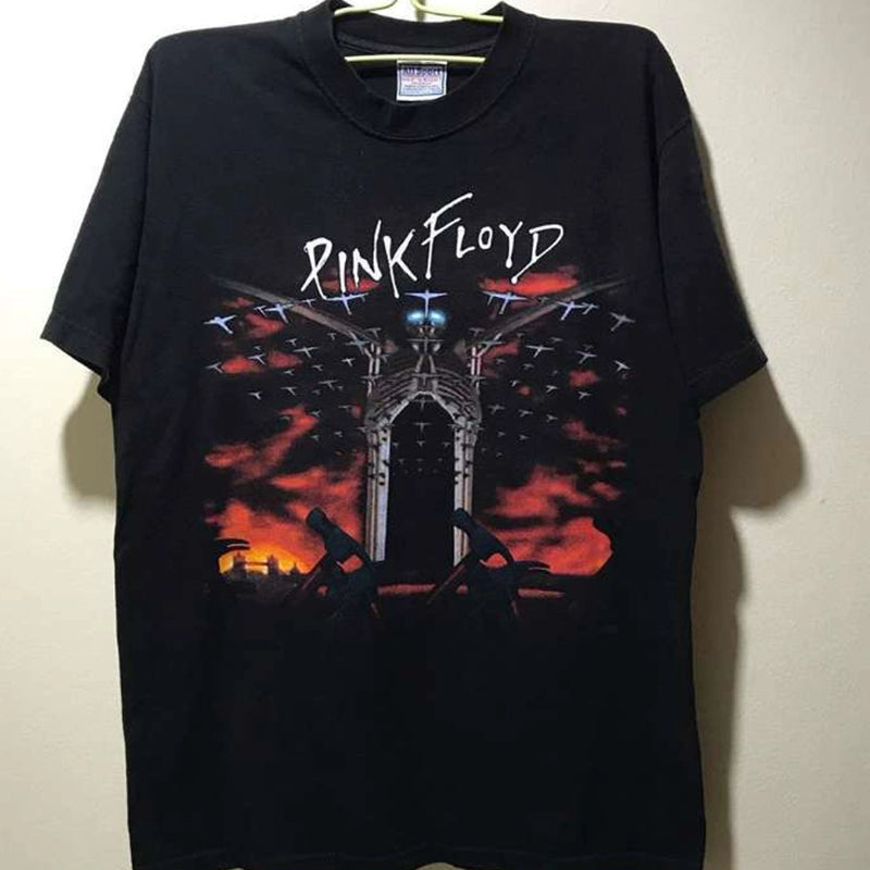 Washed Rock Band Graphic T-Shirt - Pink Floyd: The Wall Design