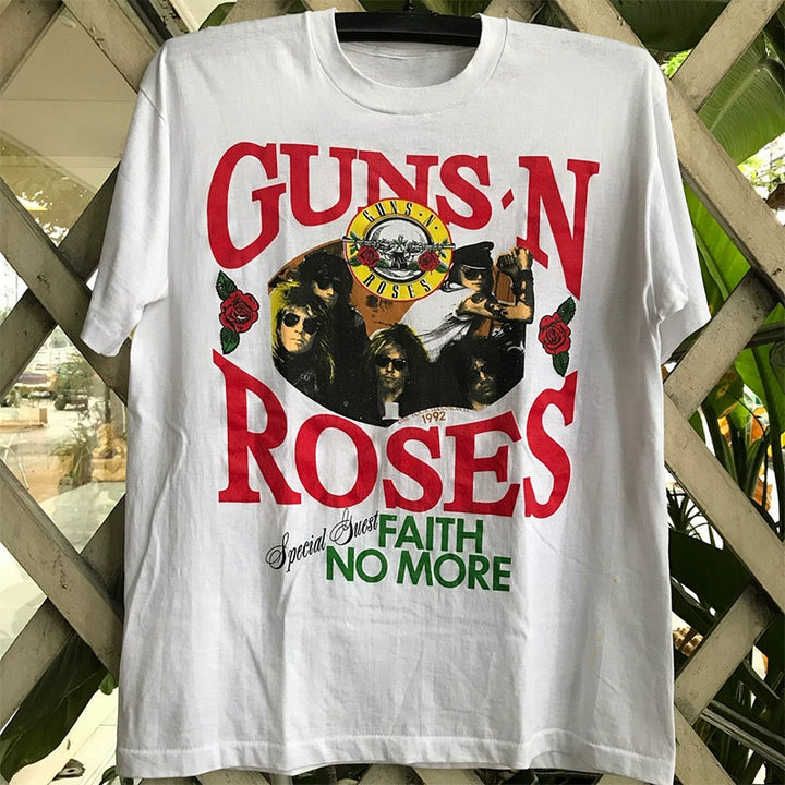 Vintage Guns N' Roses Floral Rock Graphic T-Shirt