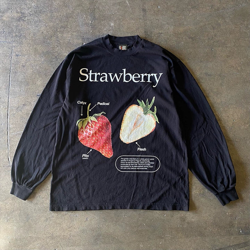 Strawberry Delight Long-Sleeved T-Shirt