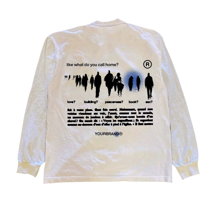 Street Style Long Sleeve Graphic T-Shirt