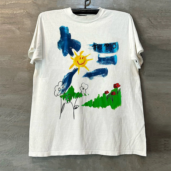 Graffiti-Inspired Hand-Painted T-Shirt Design