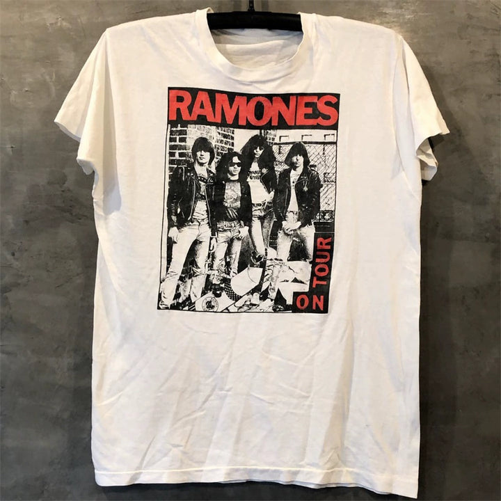 Ramones Rock 'n' Roll Retro Graphic T-Shirt