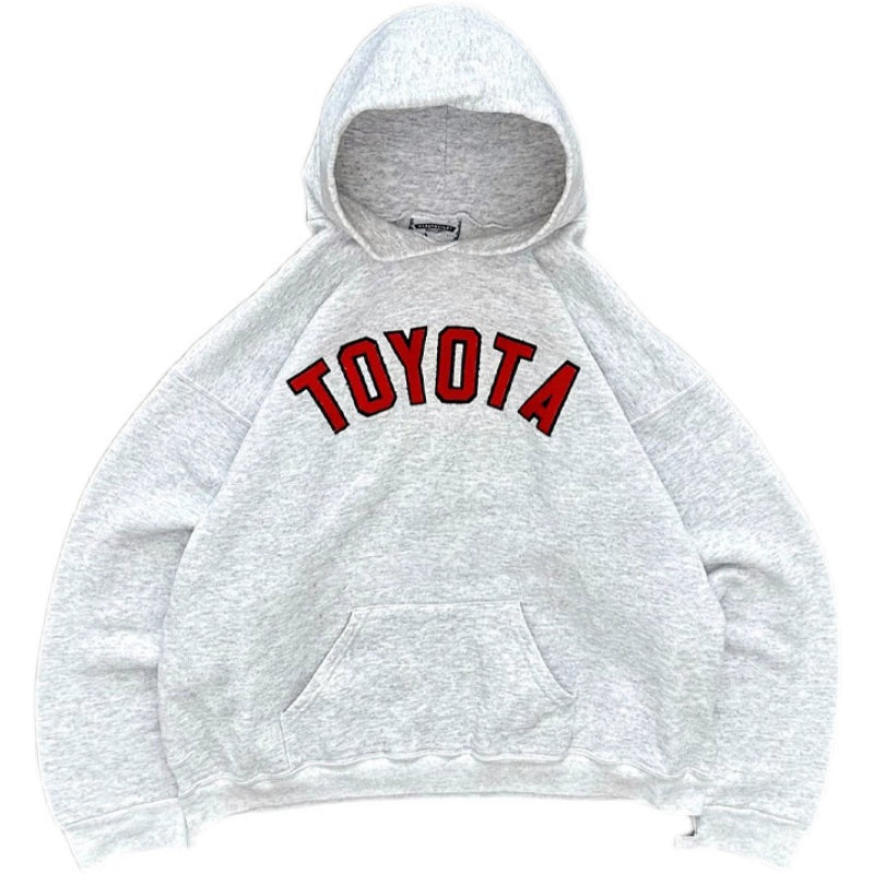 Bold Grey Hoodie with Trendy Letter Print