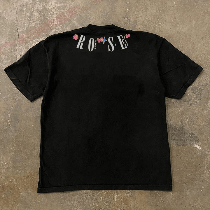 Harajuku-Inspired Graphic Short Sleeve T-Shirt