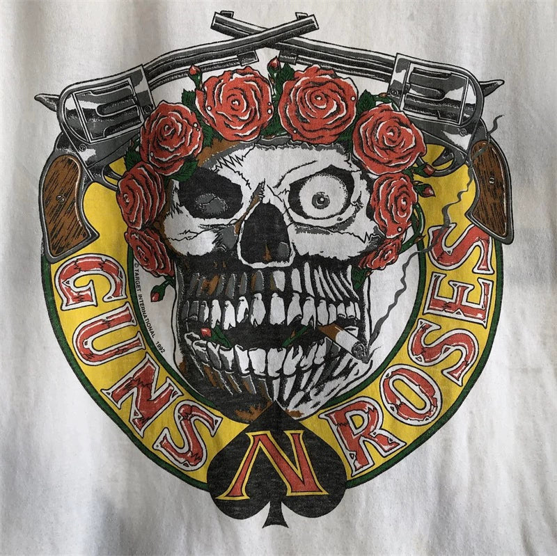 Gunsn Rose Retro Rock Band Tee