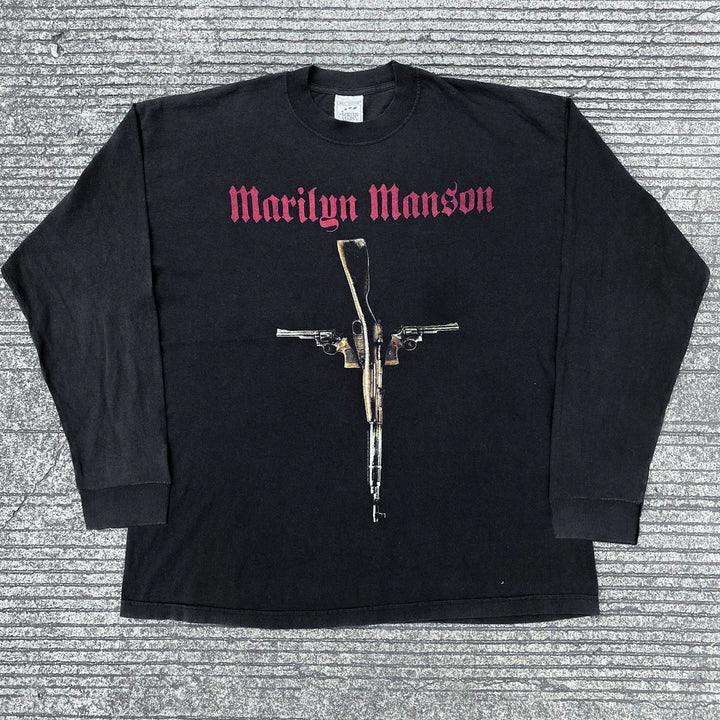 Vintage West Coast Gang Oversize Heavyweight Long Sleeve Tee