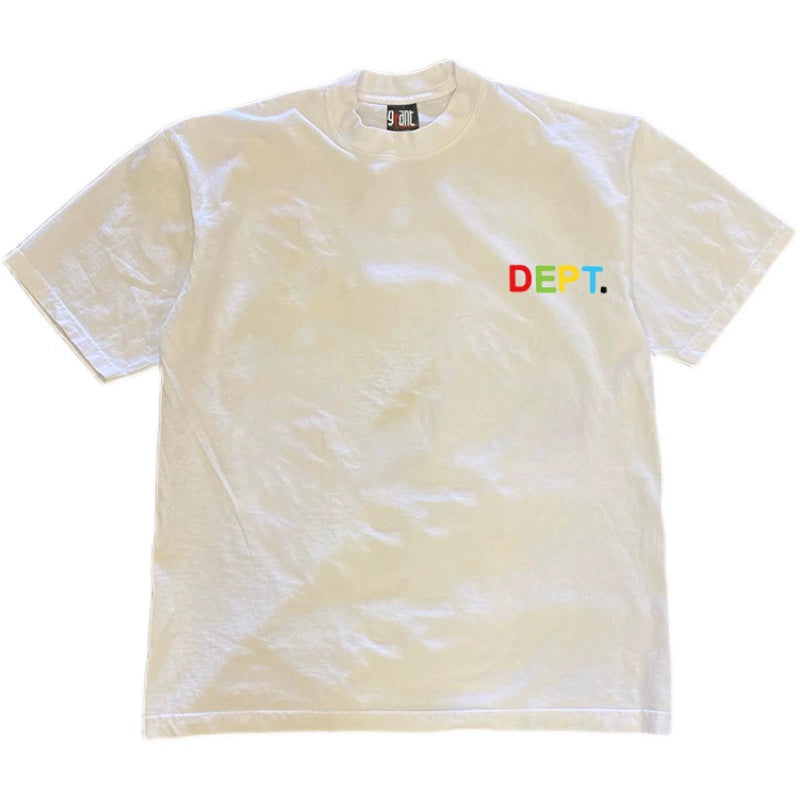 Heavy Opaque Colour Block Letter Graphic T-Shirt