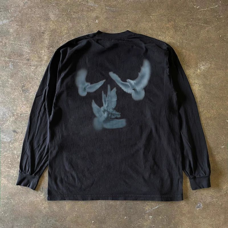 Peace Dove Urban Print Long Sleeve T-Shirt