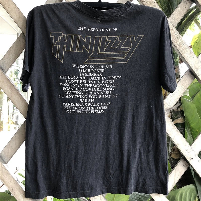 Thin Lizzy Retro Vintage Portrait Rock T-Shirt