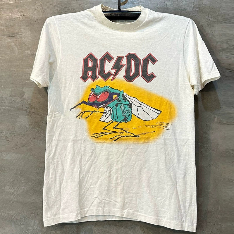 Retro ACDC Rock Band & Chic Hip Hop Fusion T-Shirt