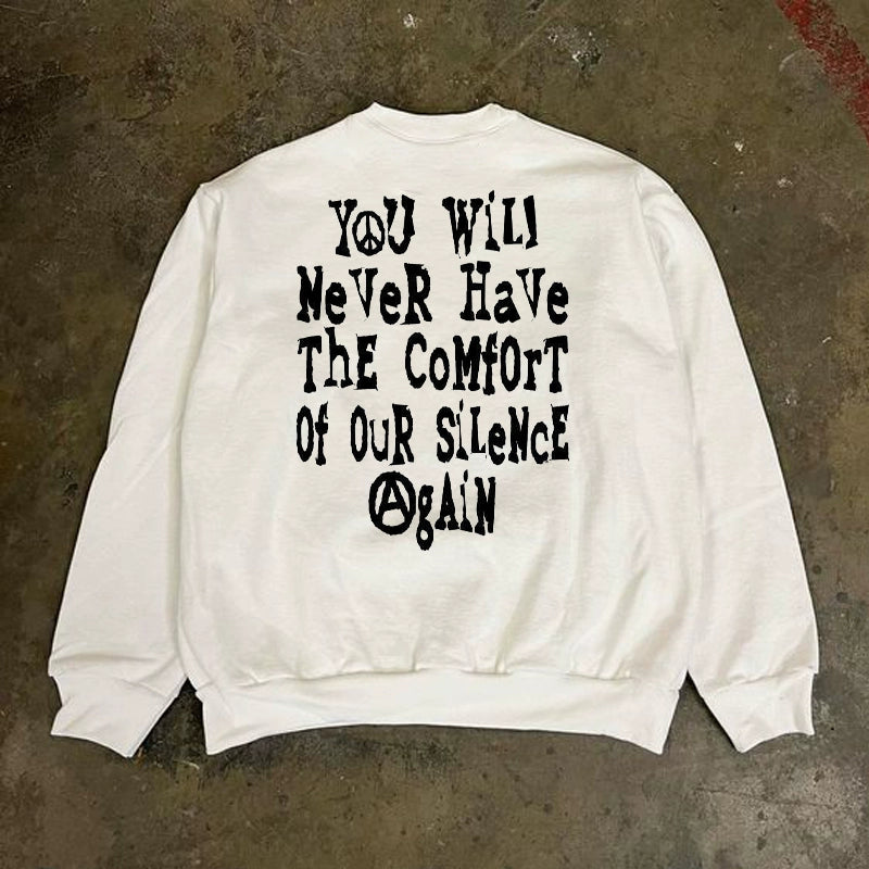 Bold Letter Design Streetwear Sweatshirt