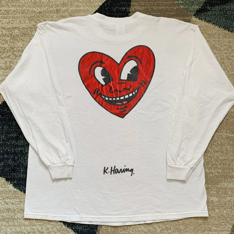 Keith Haring Love Heart Creative Cotton Long Sleeve Tee