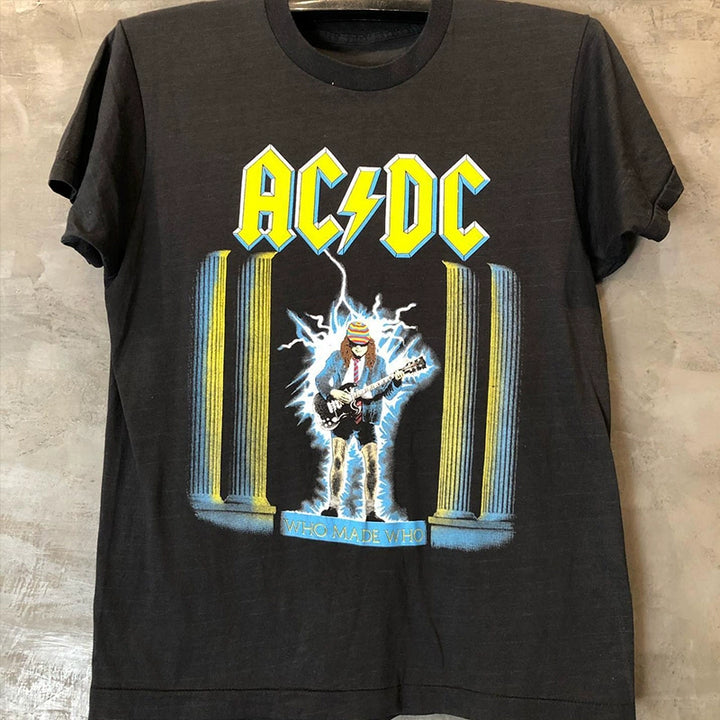 Vintage Punk Rock ACDC Graphic T-Shirt
