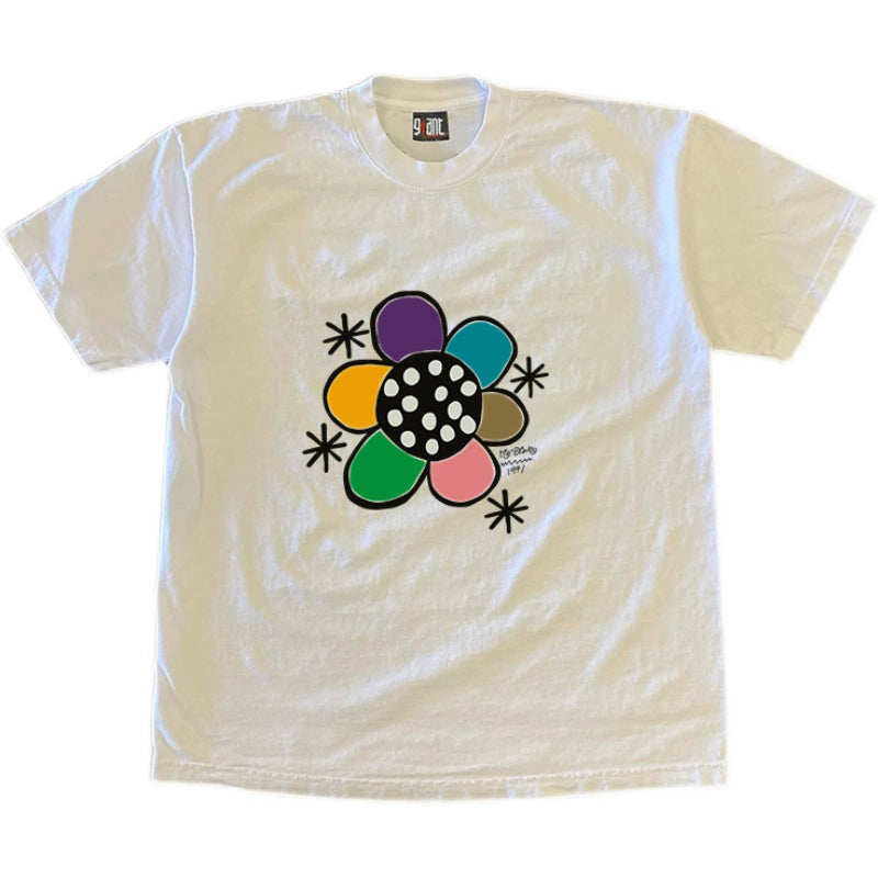 Colourful Petals Heavyweight Short Sleeve T-Shirt