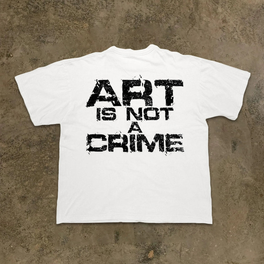 Cotton Artistic Graphic T-Shirt 24SS