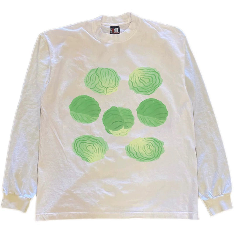 Heavy Impermeable Vegetable Cabbage Long Sleeve T-Shirt