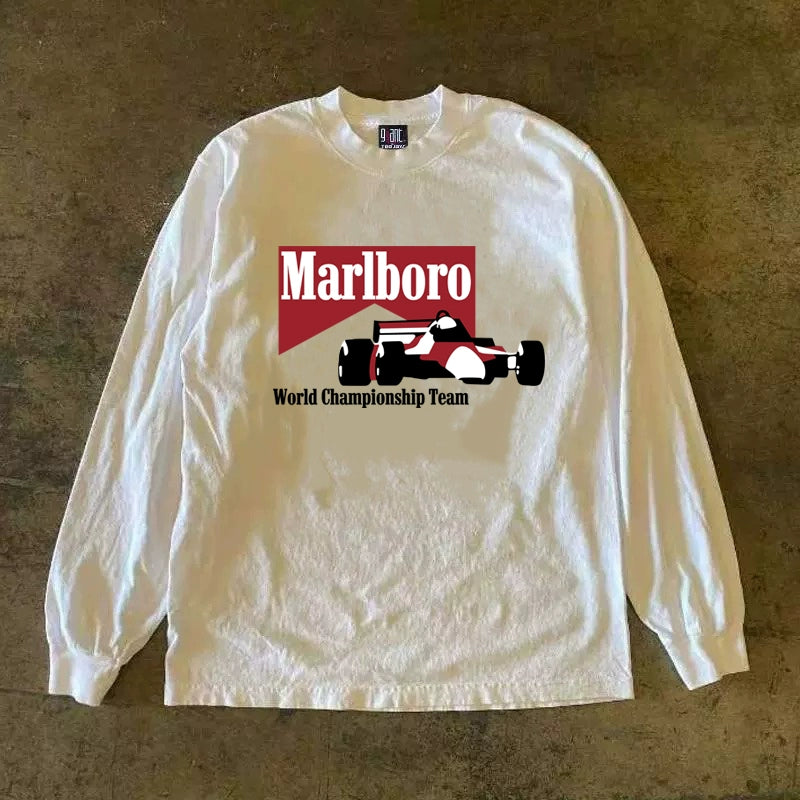 Retro Street Racer Graphic Long Sleeve Tee